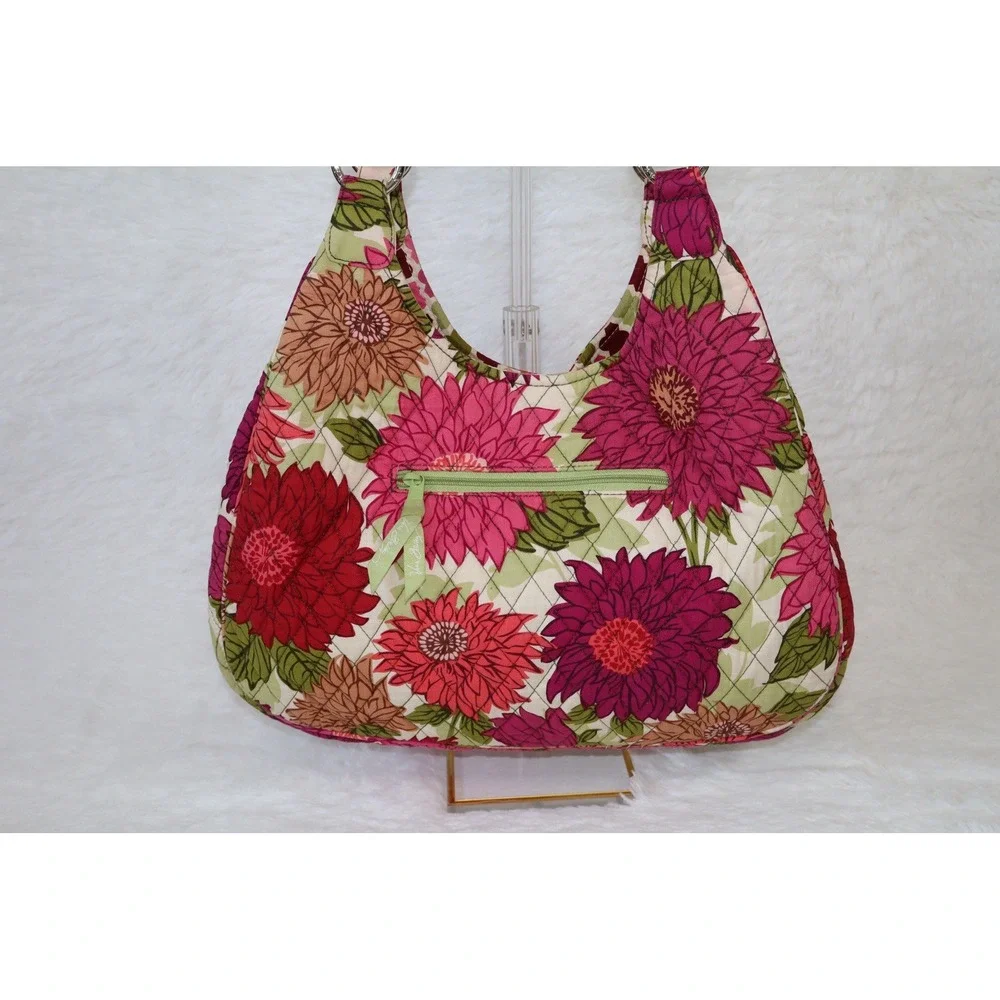 Vera Bradley Hello Dahlia Shoulder Bag with plenty of Inner Pockets